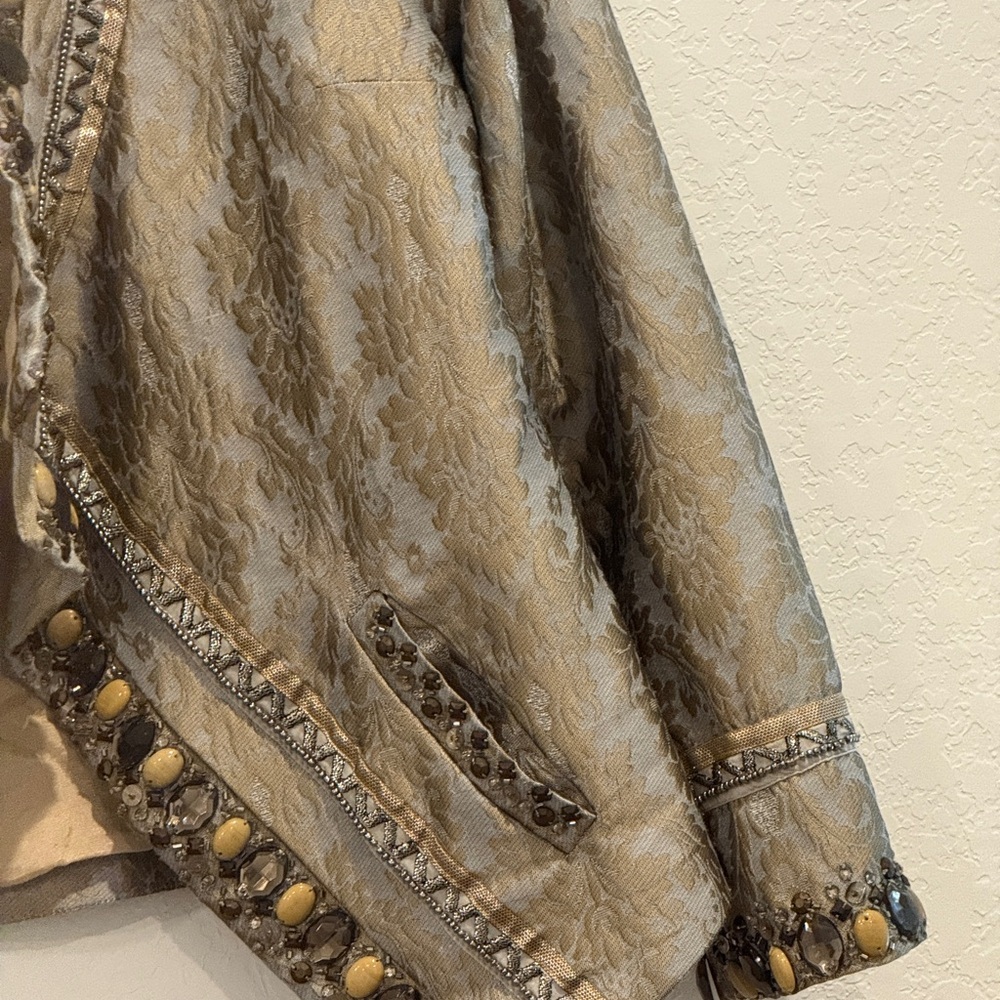 Monsoon Gold and Silver beaded Embellished Blazer (UK 8) - Picture 2 of 6